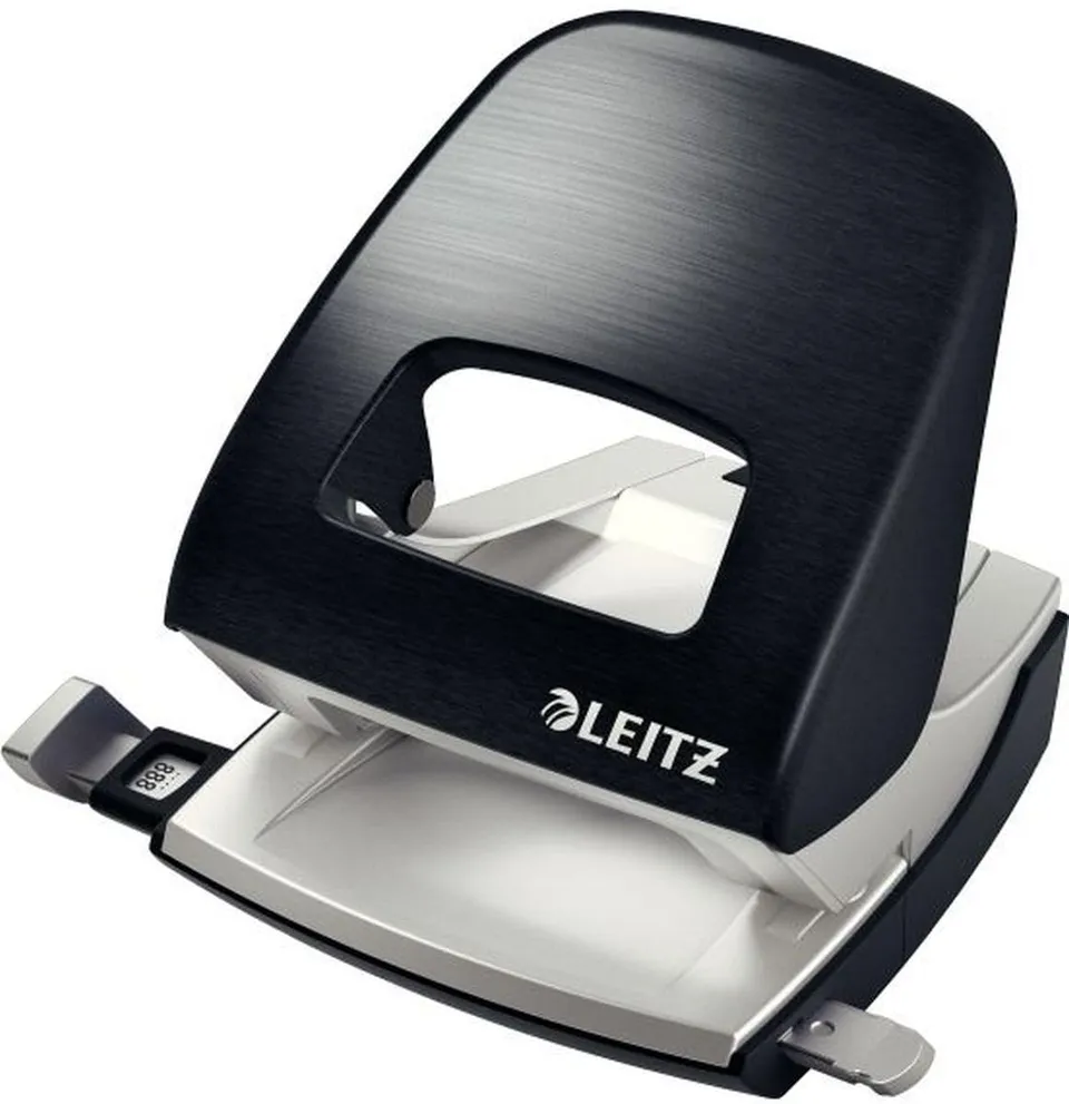leitz-style-perforatrice-ufficio-2-fori-30-fogli-nero-satinato image 1