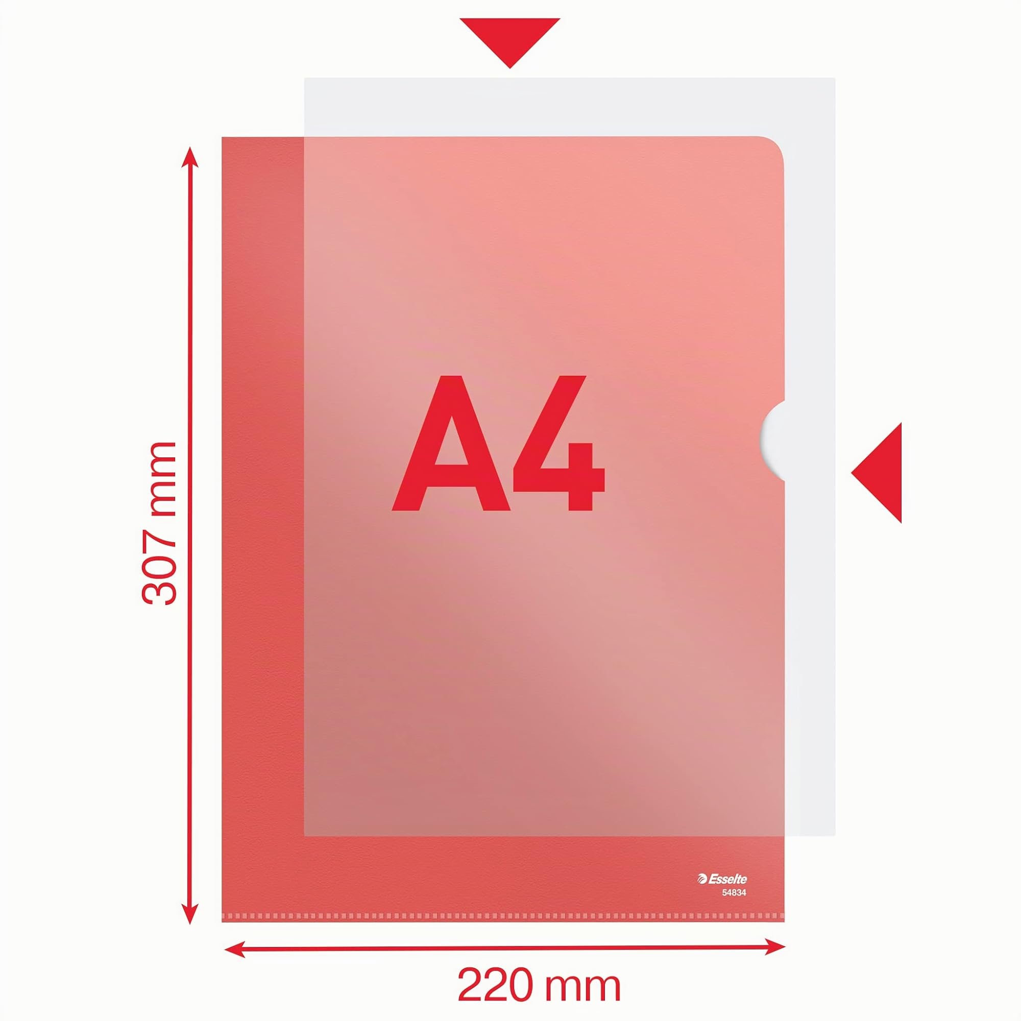 esselte-buste-l-deluxe-a4-in-ppl-antiriflesso-confezione-100-buste-rosse-traspar image 4