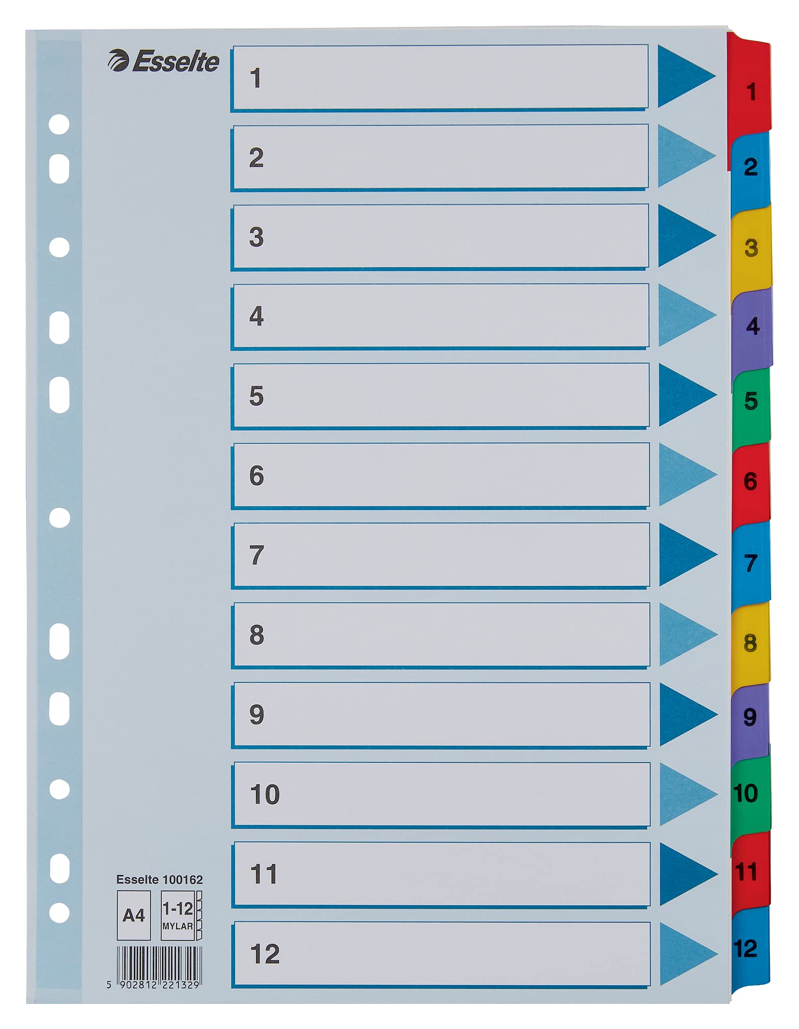 esselte-rubrica-alfabetica-a-z-mylar-a4-multicolor-100166 image 4
