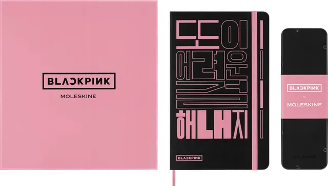 moleskine-x-blackpink-set-sketchbook-large-13x21-cm-5-matite-acquerellabili image 1