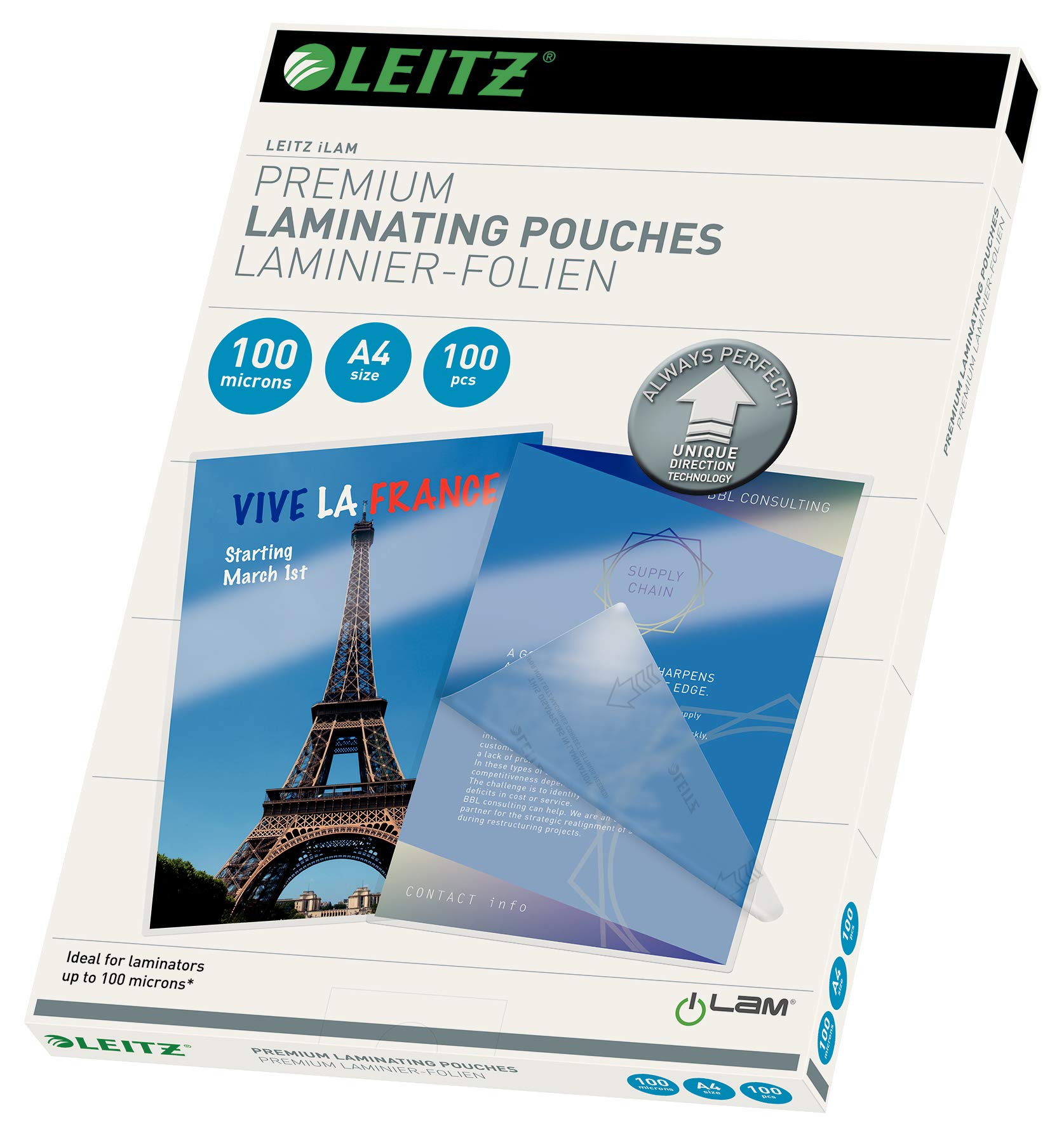leitz-ilam-pouch-plastificazione-a3-2x125-micron-lucide-100-pezzi image 8