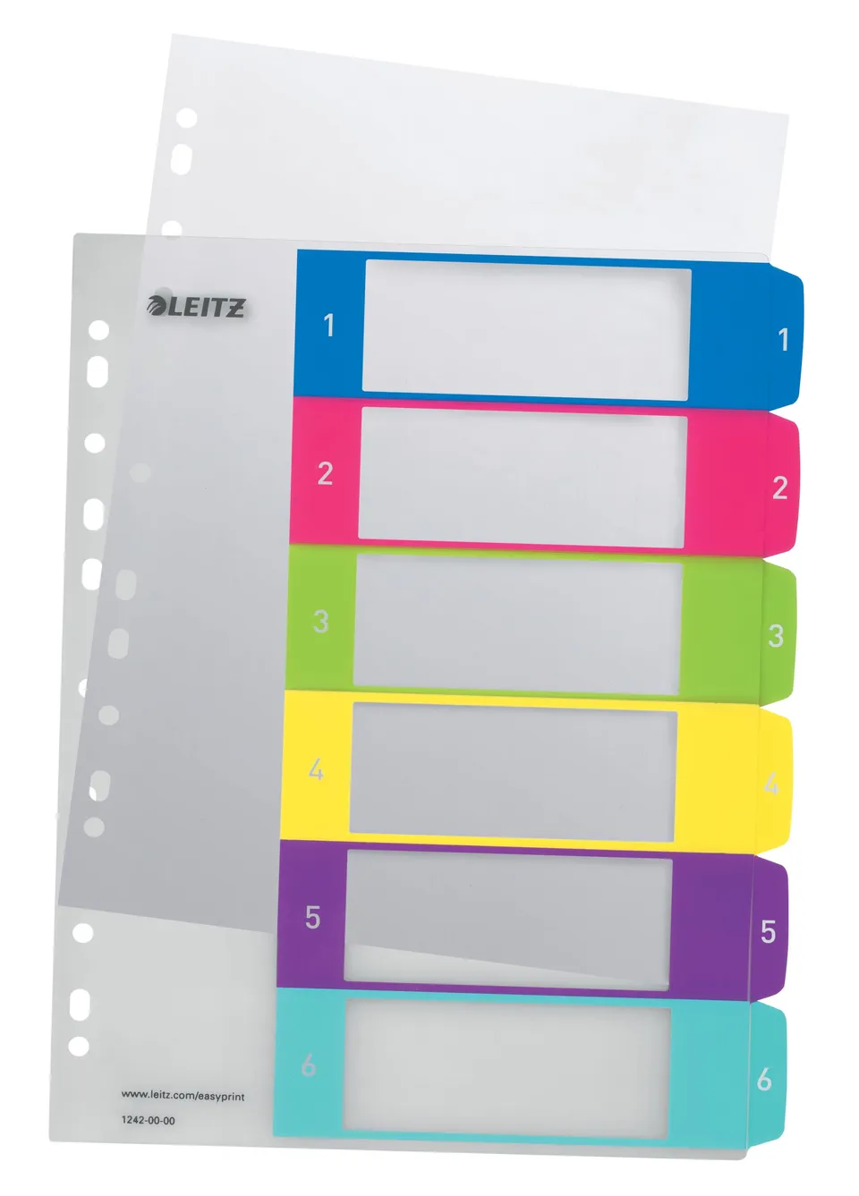 leitz-wow-rubrica-divisoria-a4-maxi-1-6-multicolore image 1
