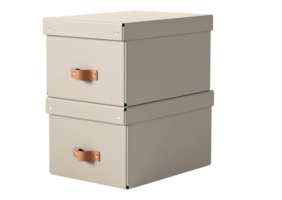 leitz-puro-set-2-scatole-portaoggetti-medie-17-l-tortora image 1