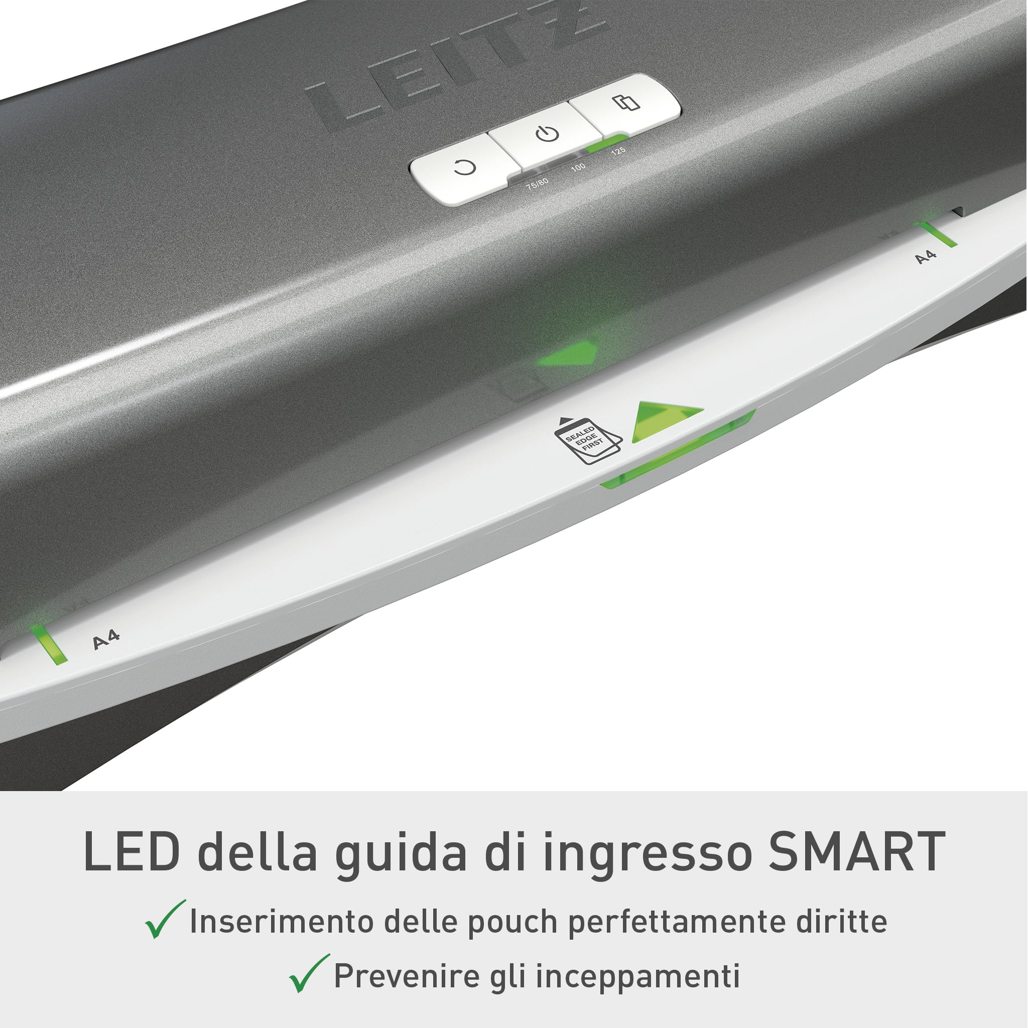 leitz-ilam-office-a4-plastificatrice-argento-con-2-rulli-72510084 image 6
