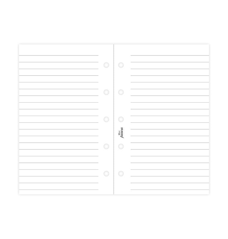 filofax-fogli-a-righe-bianchi-mini-20-fogli image 6