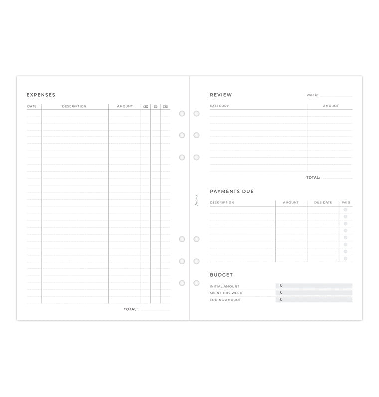 filofax-expense-tracker-refill-a5-minimal-80-gsm image 4