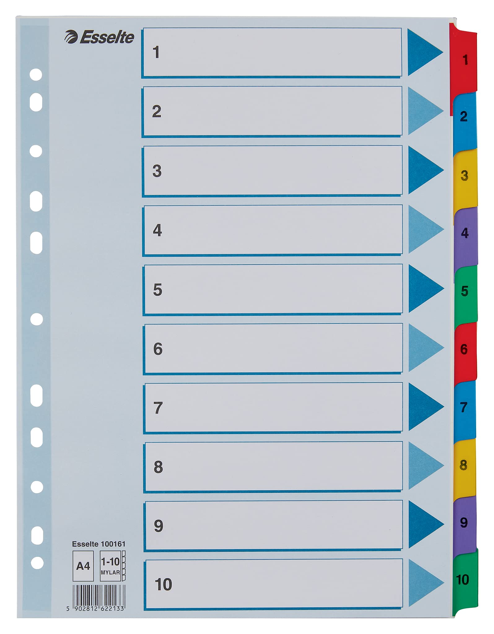 esselte-rubrica-divisori-numerati-1-10-a4-blu-100161 image 1
