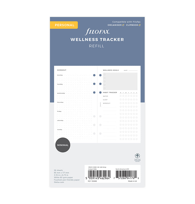 filofax-wellness-tracker-refill-personal-ricarica-benessere-56-fogli image 1