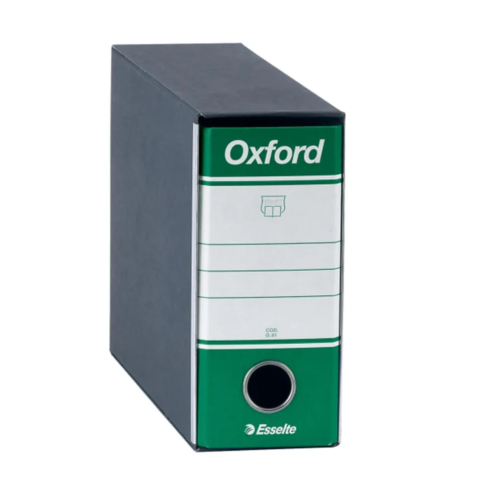 esselte-oxford-g81-registratore-memorandum-23x18-cm-dorso-8-cm-verde image 1