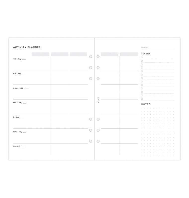filofax-activity-planner-refill-a5-minimal image 3