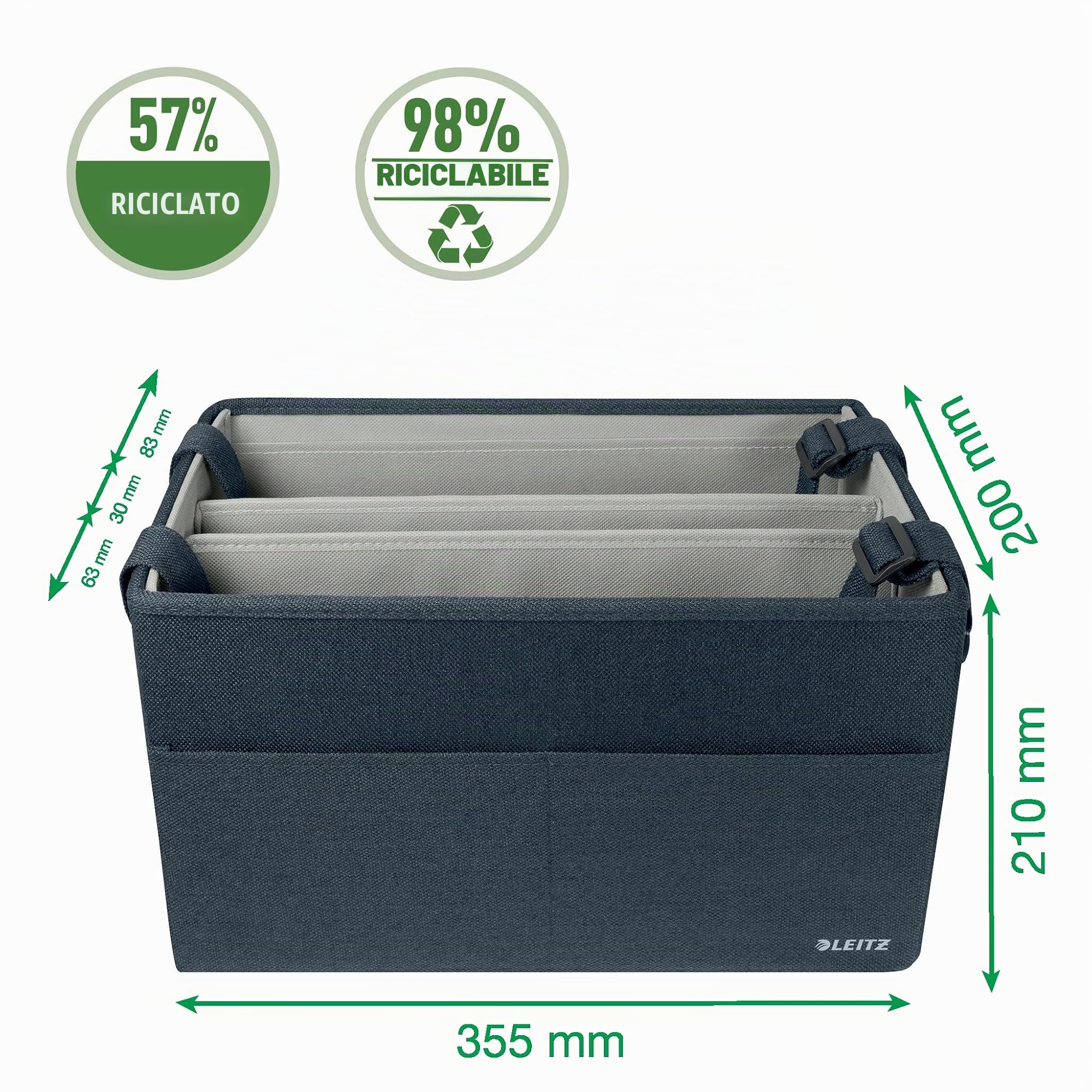 leitz-cosy-borsa-in-tessuto-per-laptop-14-370x210x220-mm-grigio-velluto-65760089 image 5