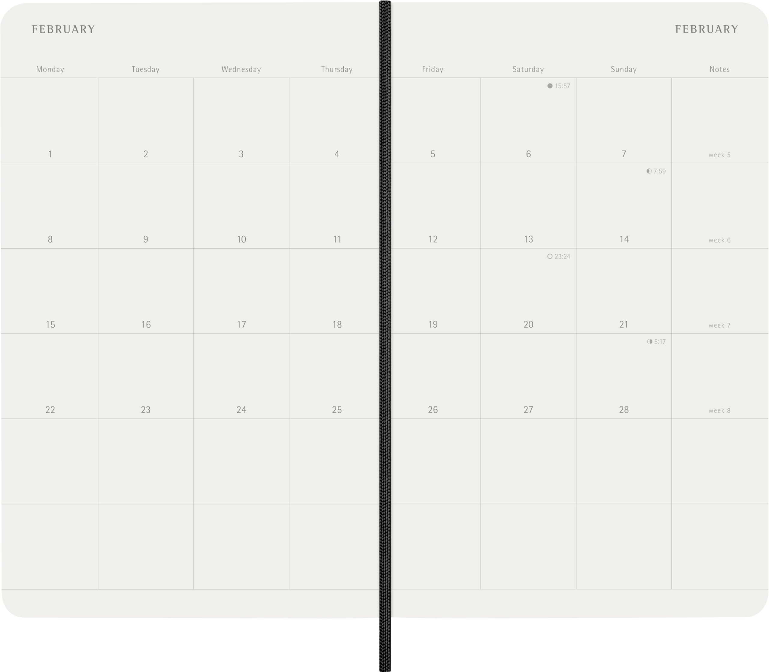 moleskine-agenda-mensile-2027-large-13x21-cm-morbida-nera image 3