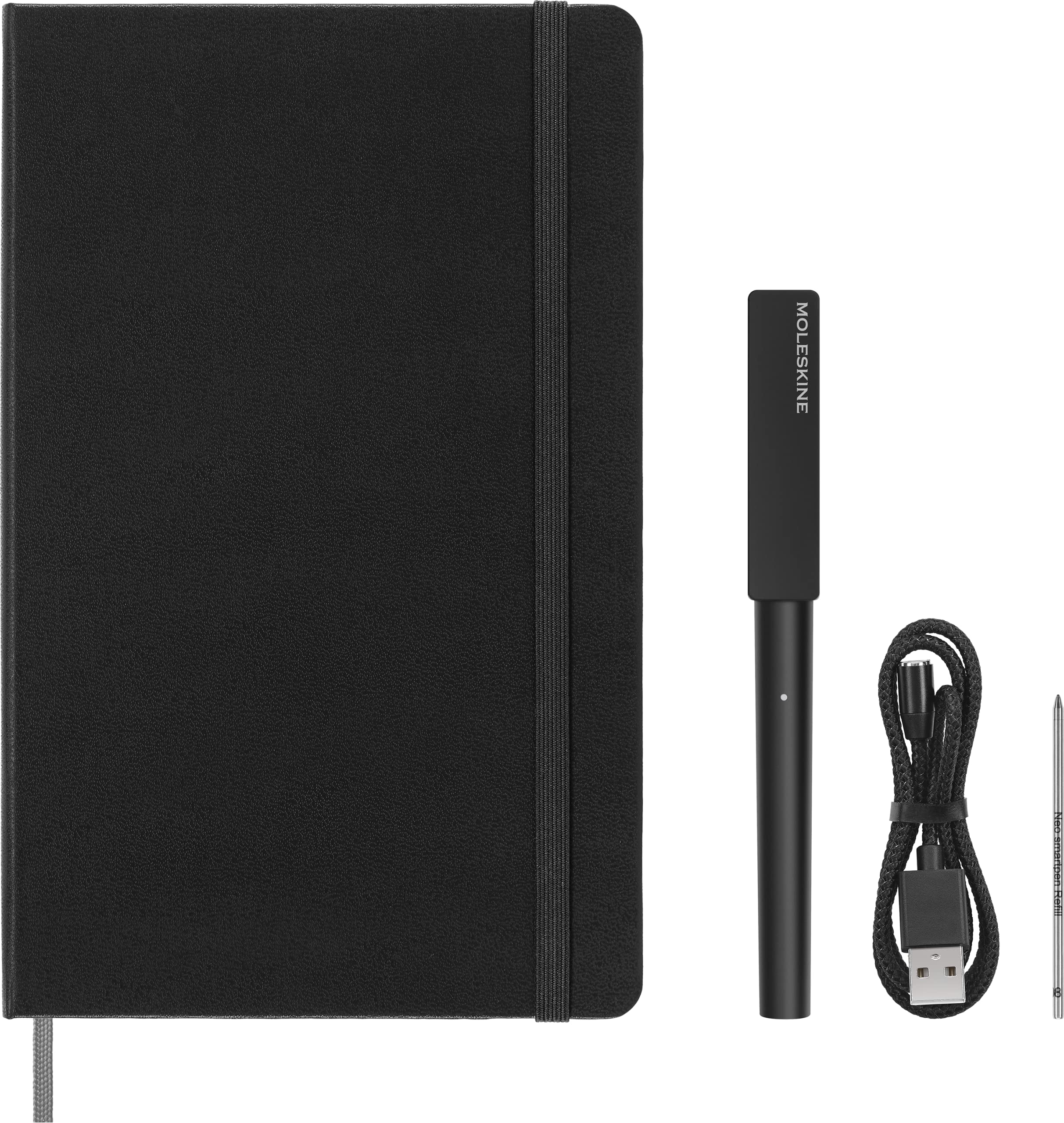 moleskine-smart-writing-set-large-13x21-cm-smart-notebook-righe-nero-smart-pen image 1