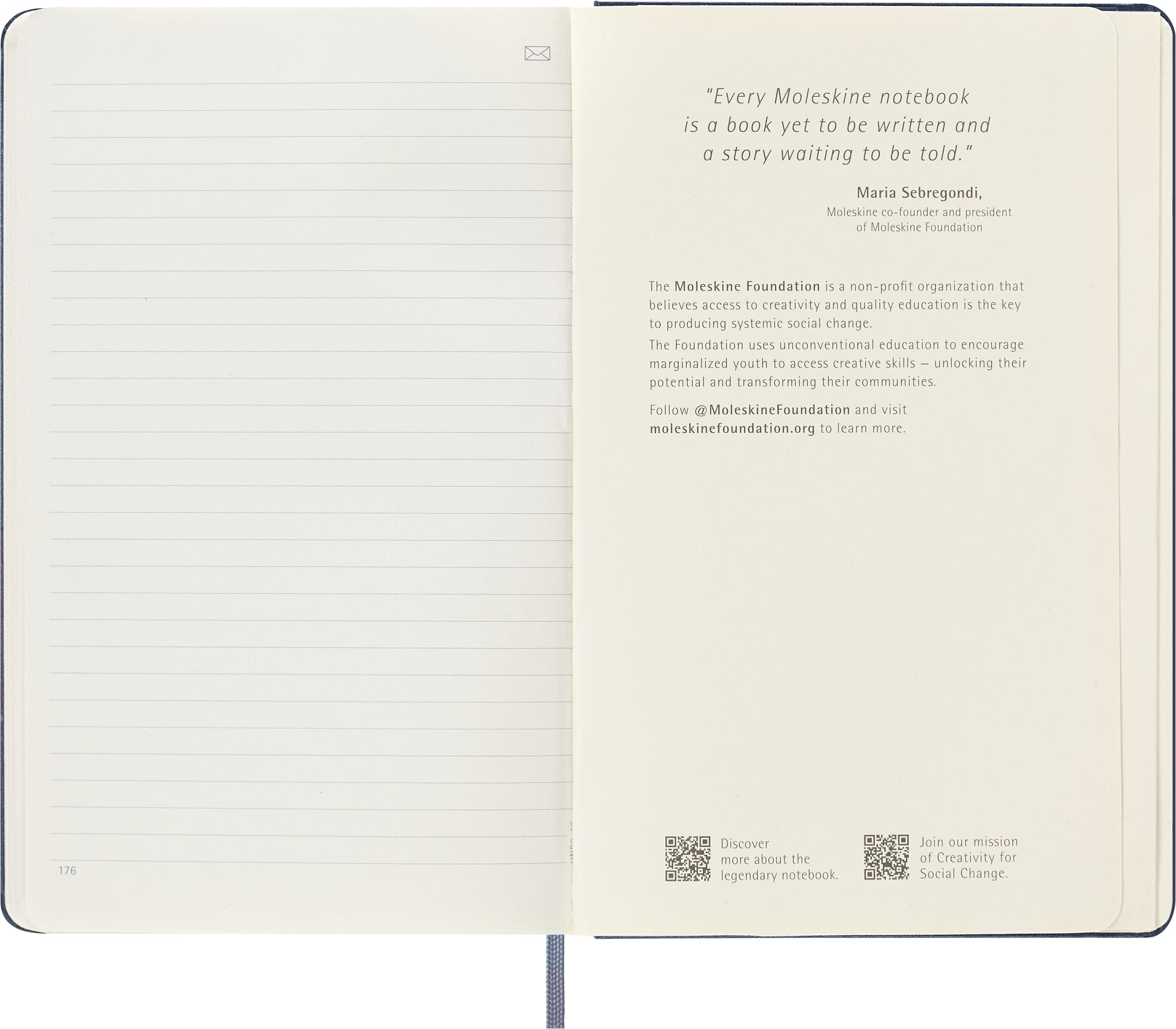 moleskine-smart-notebook-large-13x21-cm-rigida-righe-blu-zaffiro image 7