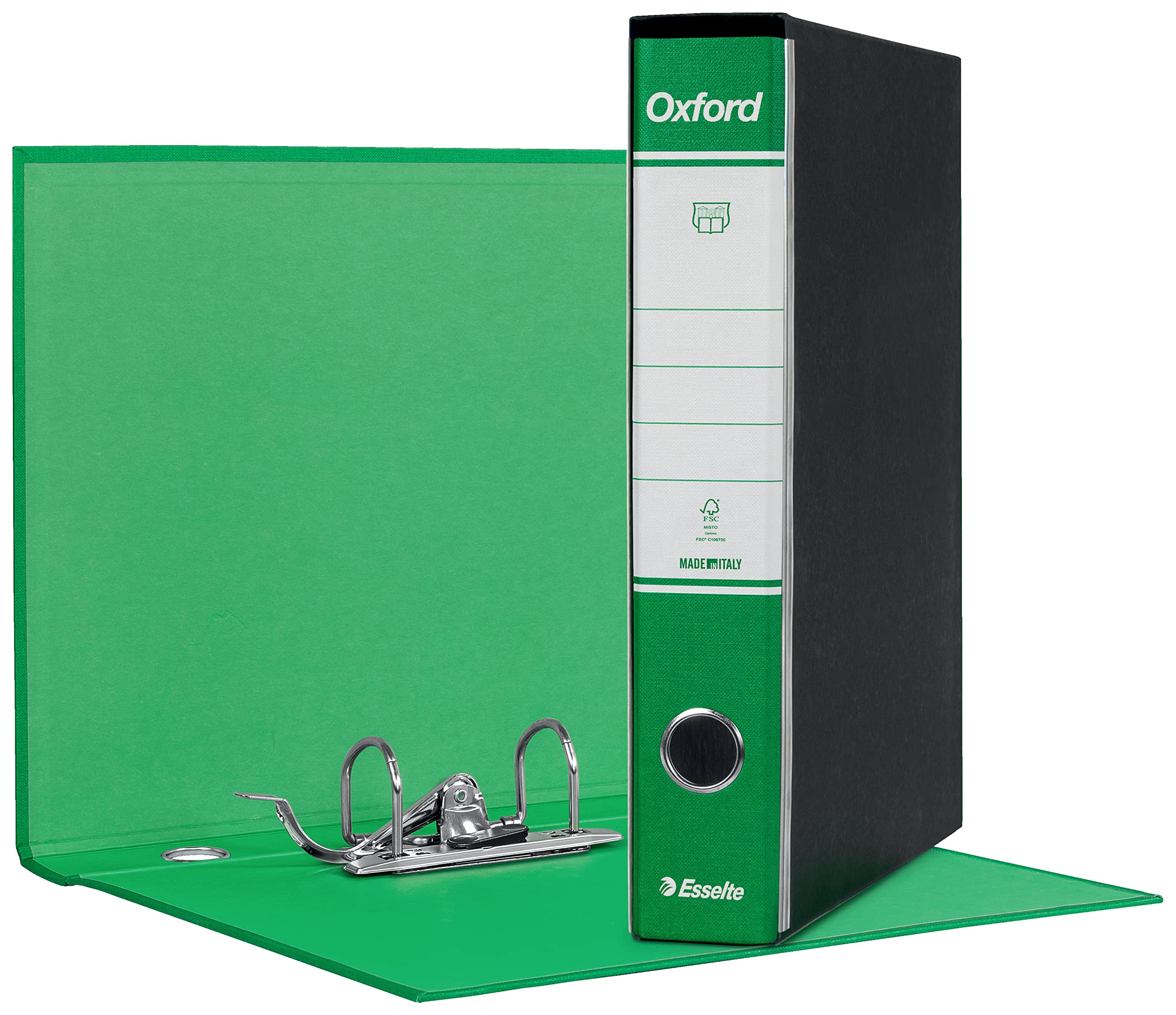 esselte-oxford-g82-registratore-commerciale-dorso-5cm-verde image 1
