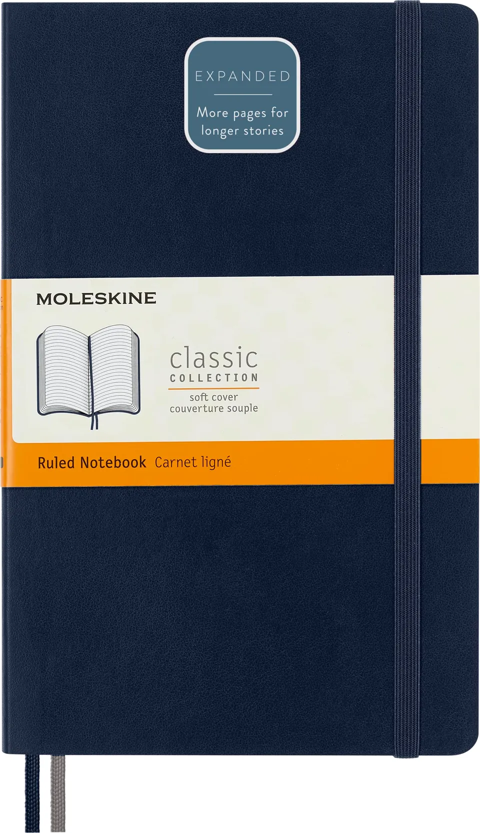 moleskine-classic-notebook-expanded-large-13-x-21-cm-blu-zaffiro-400-pagine-a-ri image 1