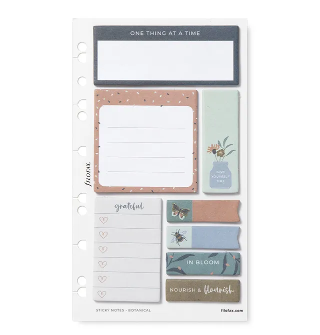 filofax-botanical-sticky-notes-set-multi-fit-a5-personal image 1