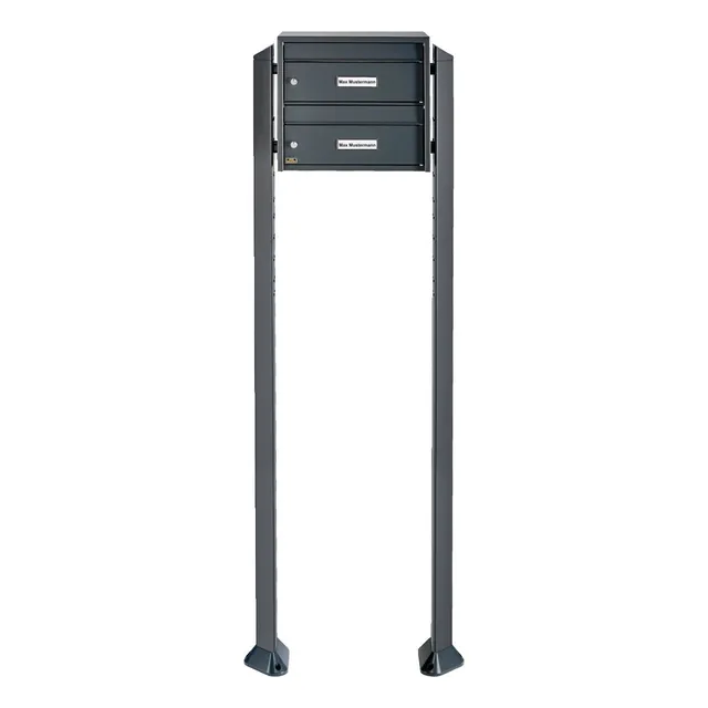 burg-w-chter-dual-front-impianto-cassetta-postale-c4-in-acciaio-antracite image 1