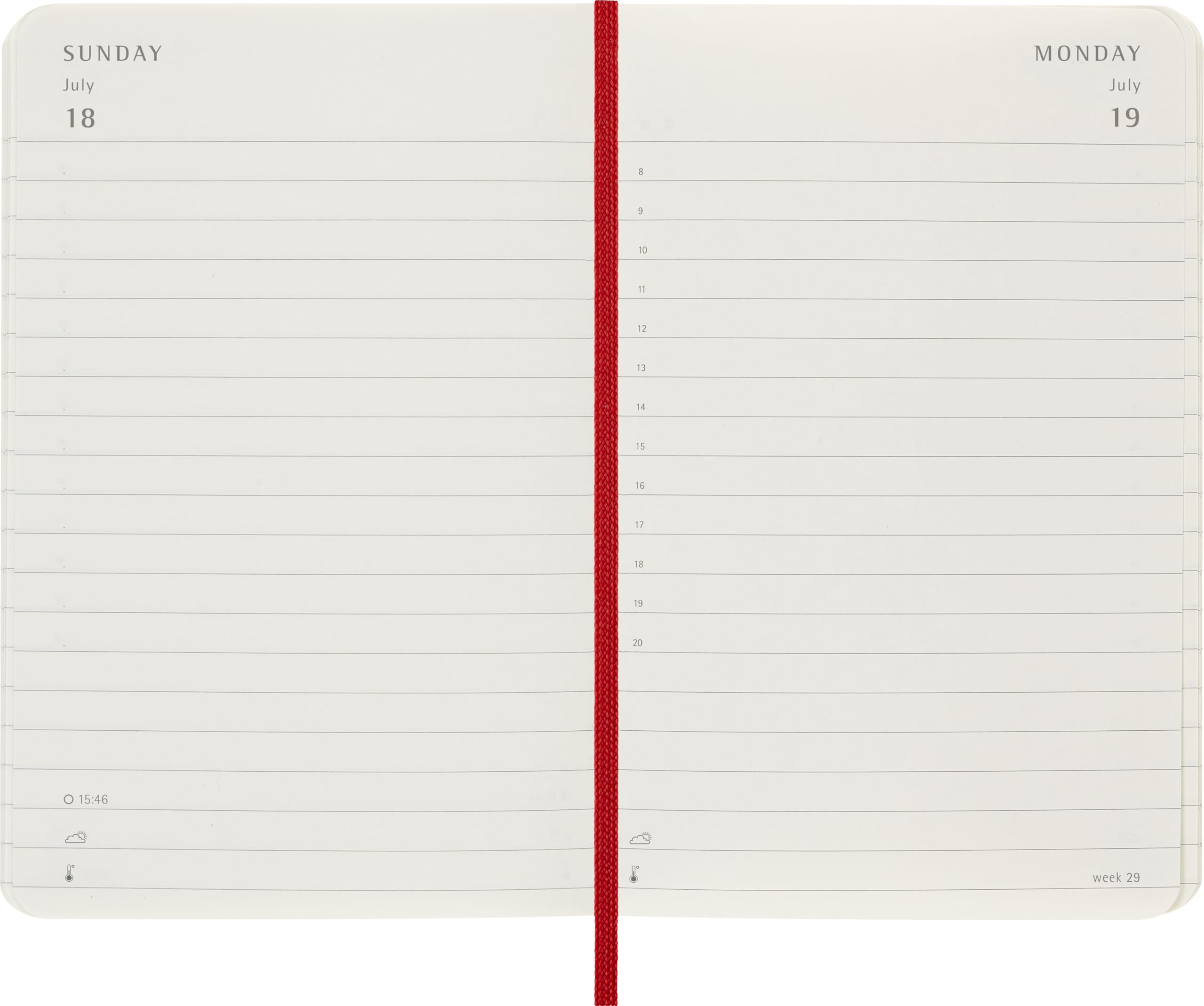 moleskine-agenda-giornaliera-2027-pocket-9x14-cm-rosso-scarlatto image 3