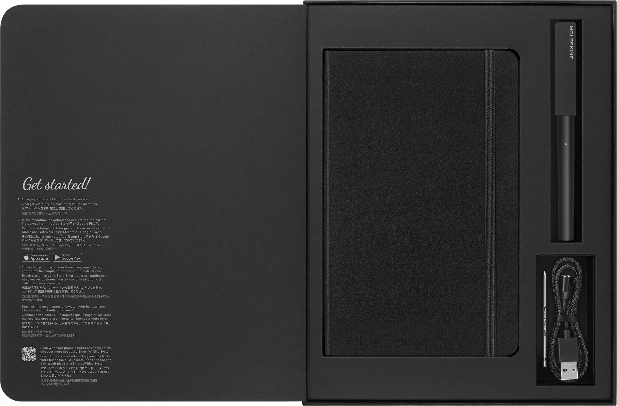 moleskine-smart-writing-set-large-13x21-cm-smart-notebook-righe-nero-smart-pen image 6