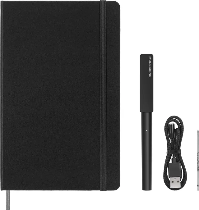 moleskine-smart-writing-set-large-13x21-cm-smart-notebook-righe-nero-smart-pen image 1