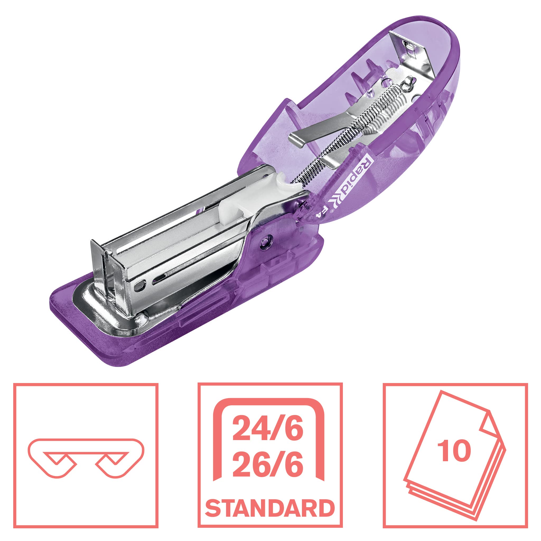 esselte-rapid-colour-breeze-mini-cucitrice-10-fogli-viola-5001532 image 2