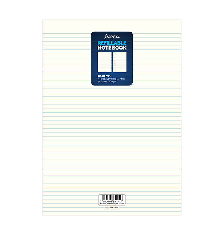 filofax-notebook-refill-fogli-a-righe-a4 image 1