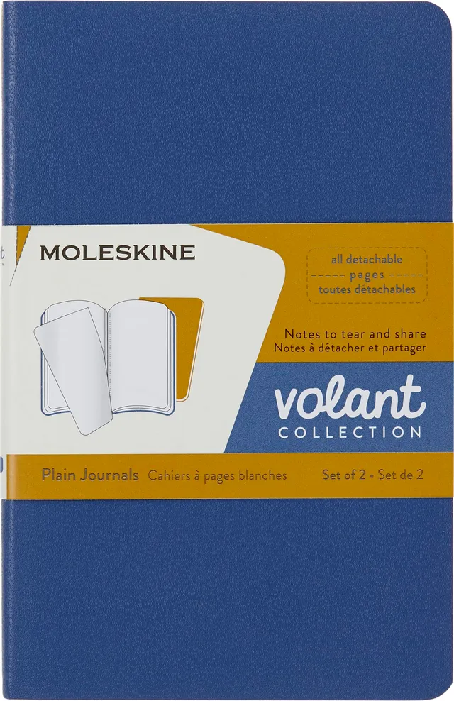 moleskine-volant-journal-set-2-quaderni-pocket-9x14-righe-blu-ambra image 1