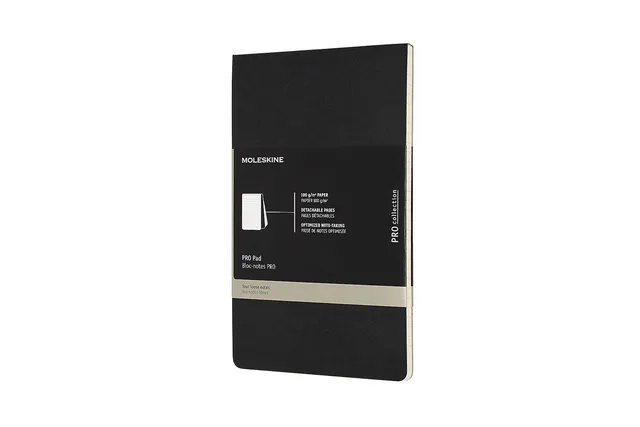moleskine-pro-pad-taccuino-appunti-large-13x21-cm-nero-fogli-staccabili image 1