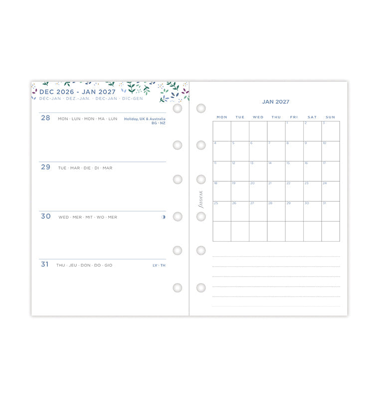 filofax-diario-settimanale-garden-pocket-multilingua-2027 image 5