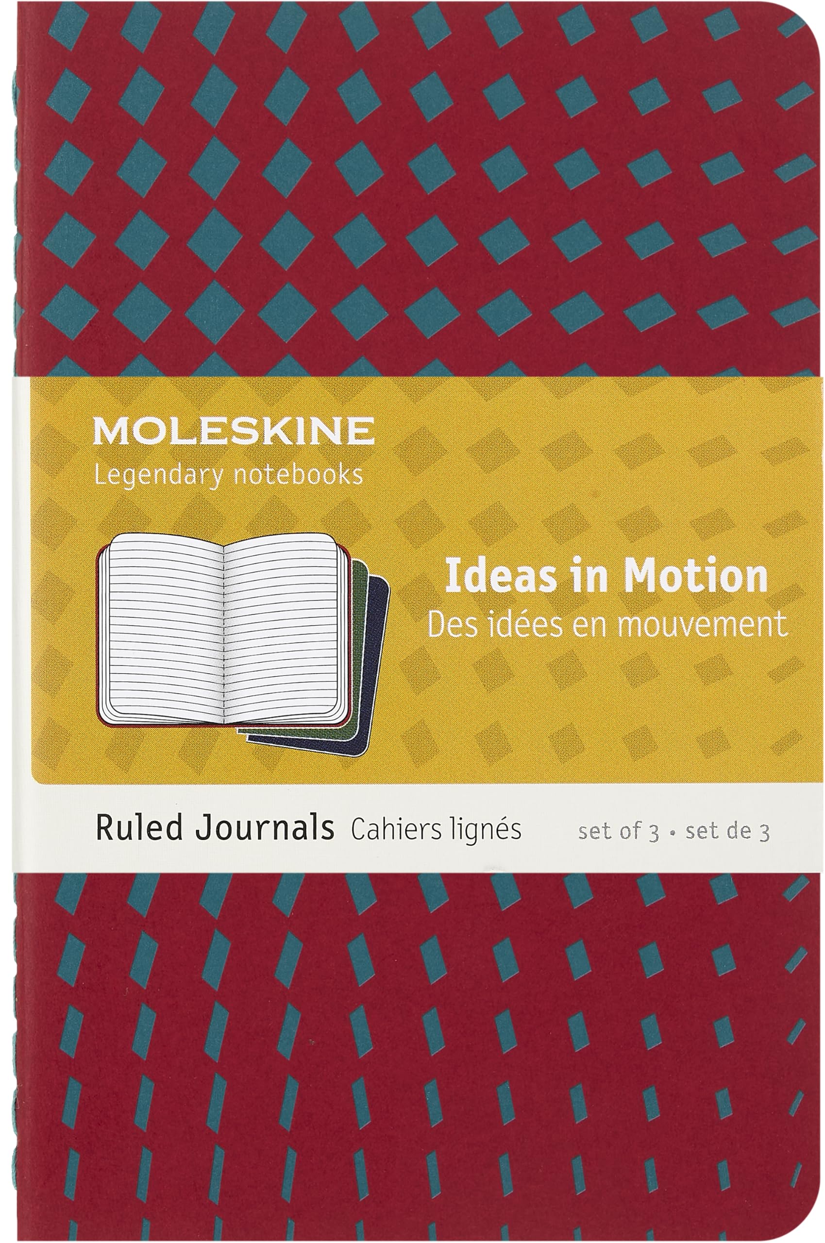 moleskine-set-3-quaderni-cahier-idee-in-movimento-pocket-9x14-cm-a-righe image 1