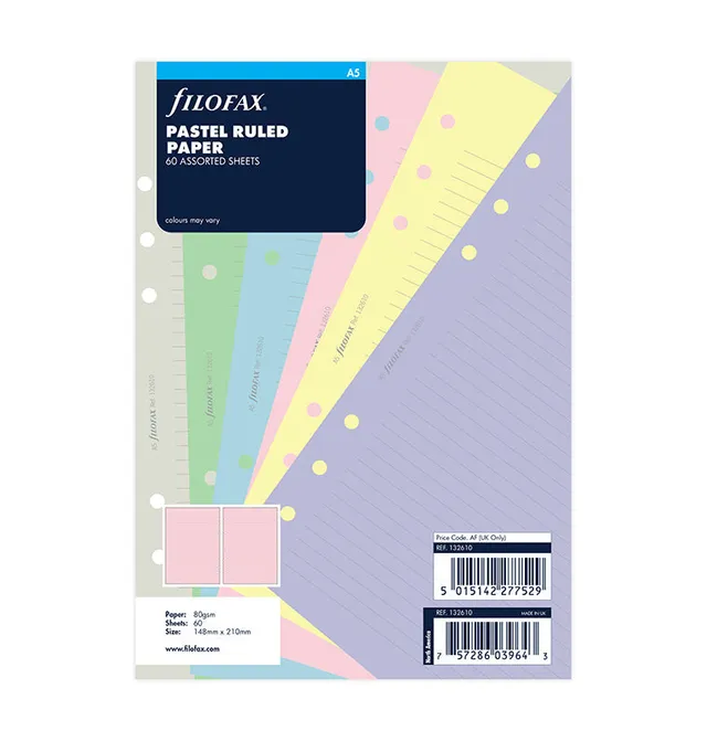 filofax-a5-notepaper-refill-pastello-a-righe image 1