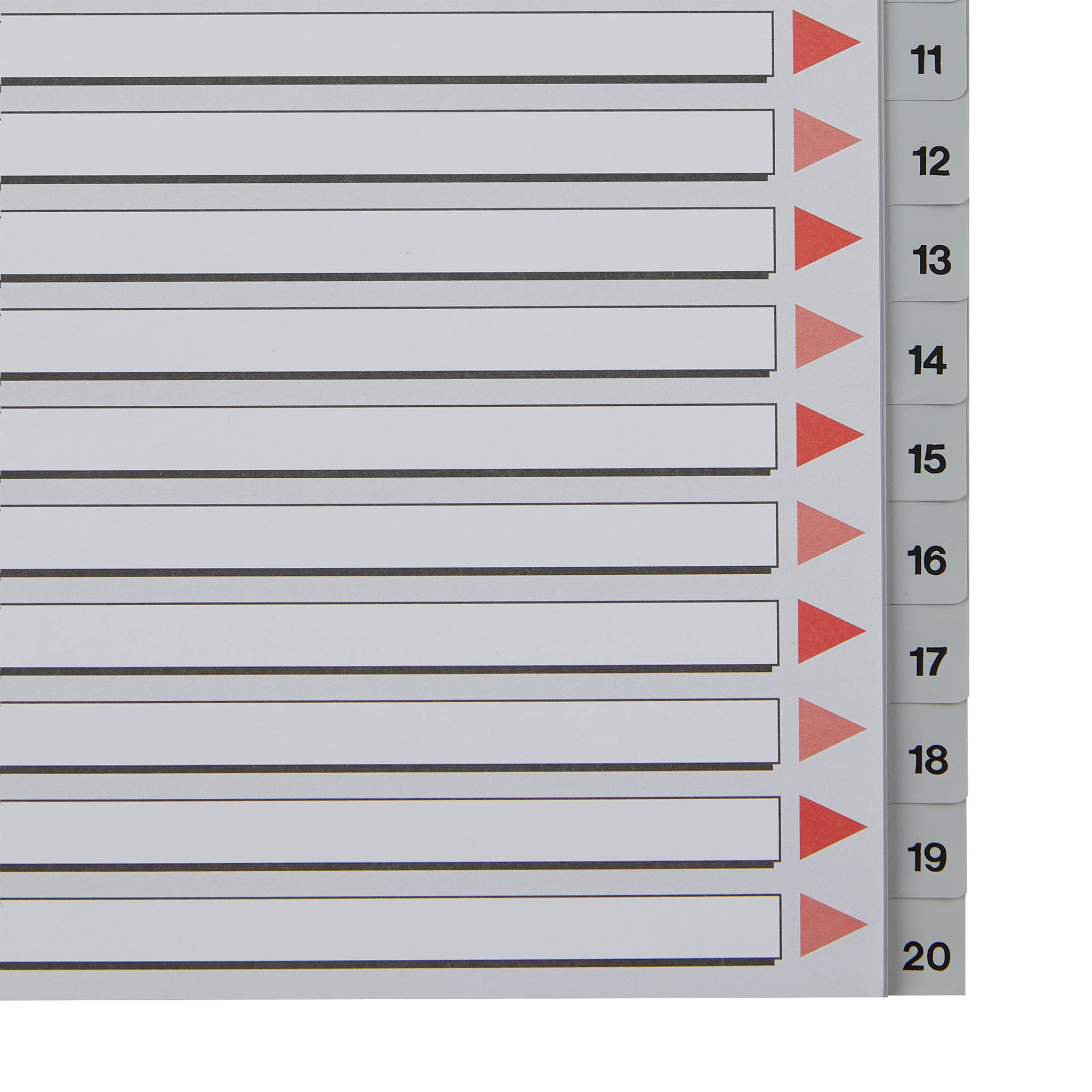 esselte-rubrica-divisori-1-20-a4-grigio-polipropilene-100107 image 7