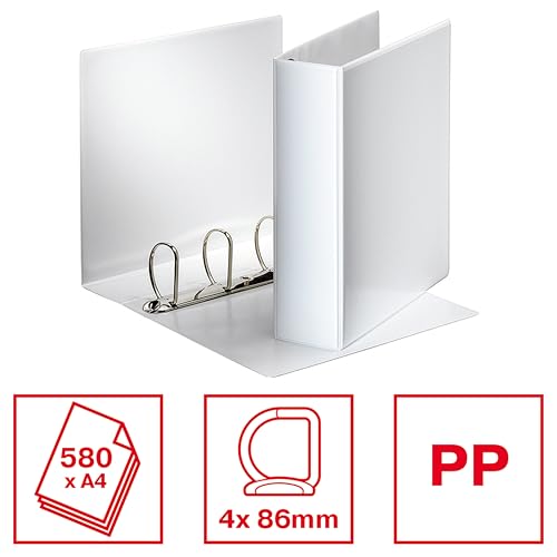 esselte-essentials-panorama-raccoglitore-4-anelli-d-a4-dorso-9-cm-bianco-49706 image 8