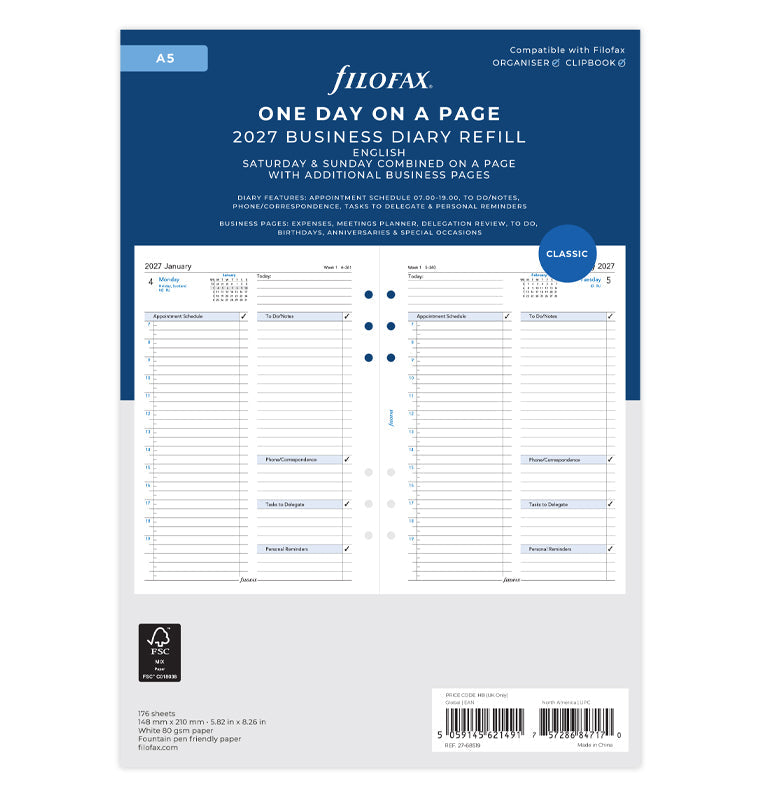 filofax-diario-1-giorno-per-pagina-con-appuntamenti-a5-inglese-2027 image 1