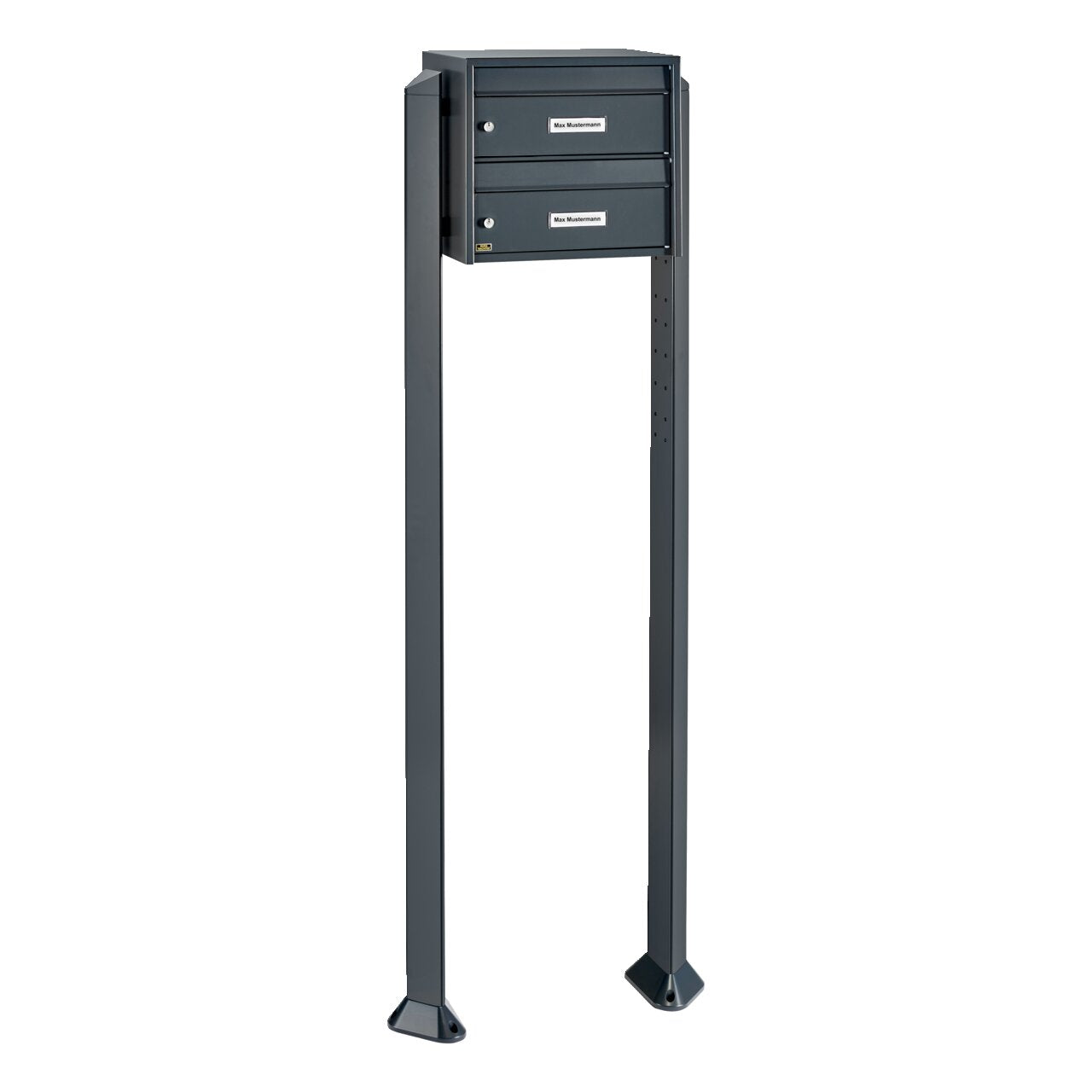 burg-w-chter-dual-front-impianto-cassetta-postale-c4-in-acciaio-antracite image 2