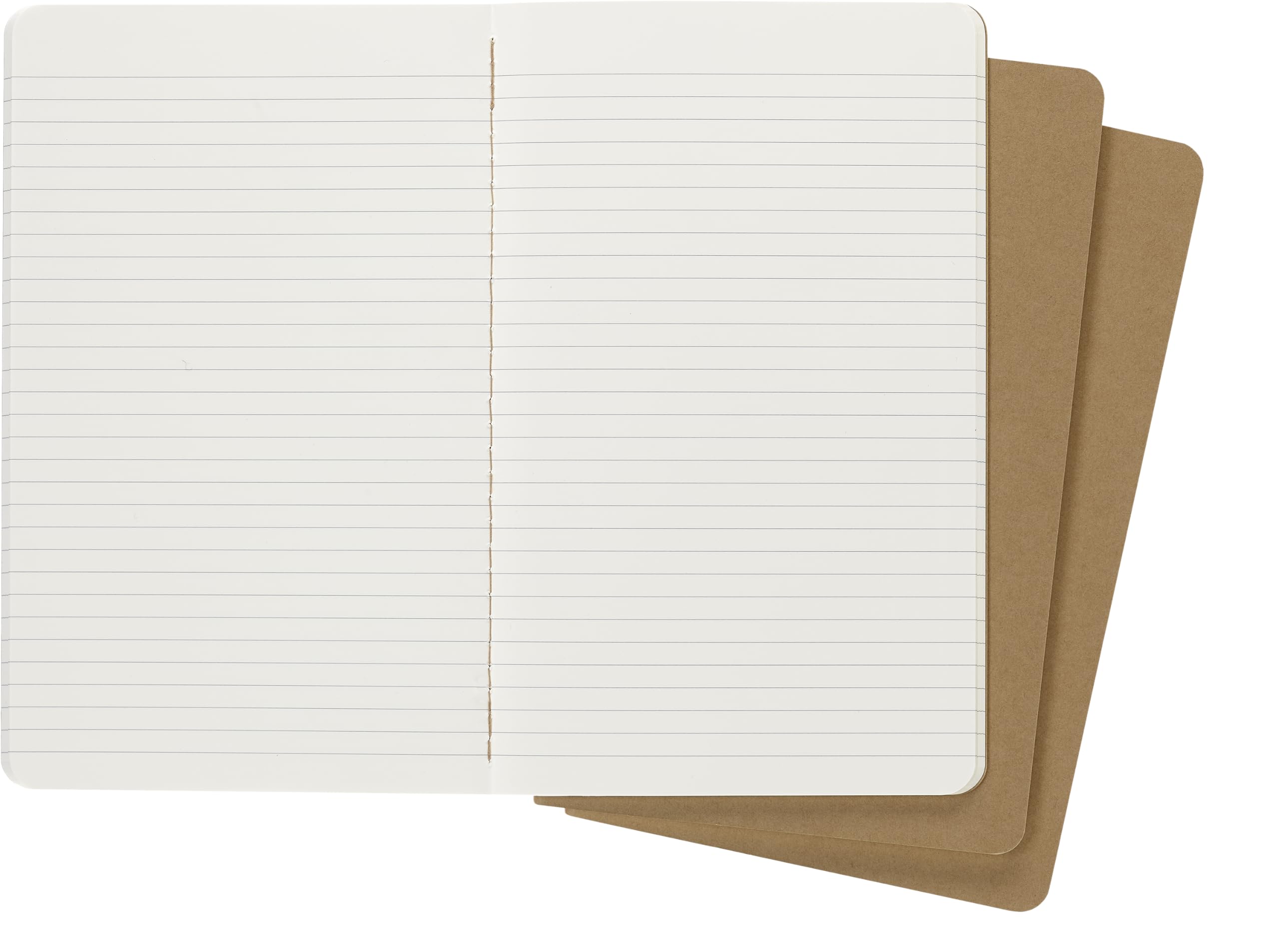 moleskine-cahier-journal-set-3-quaderni-a-righe-marrone-large-13x21-cm-80-pagine image 3