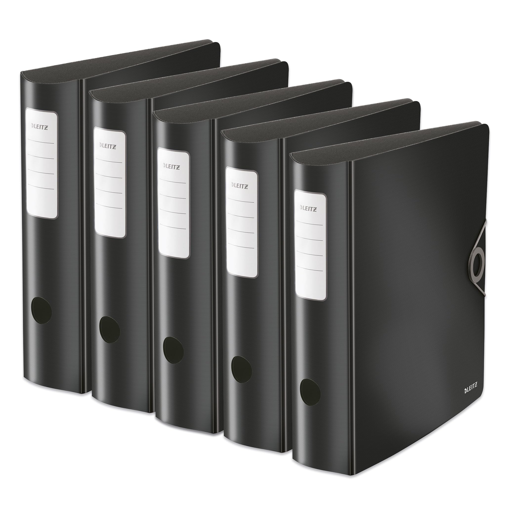leitz-active-solid-set-5-raccoglitori-a4-dorso-82mm-nero image 1