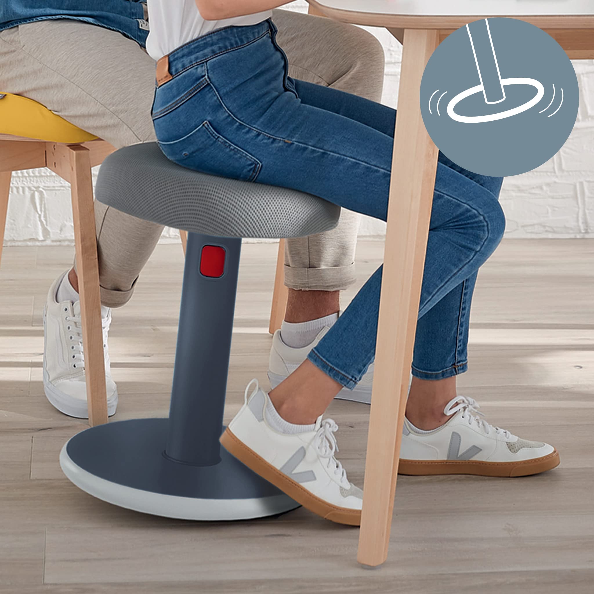 leitz-ergo-cosy-active-sgabello-ergonomico-grigio-velluto-46-79-cm image 2