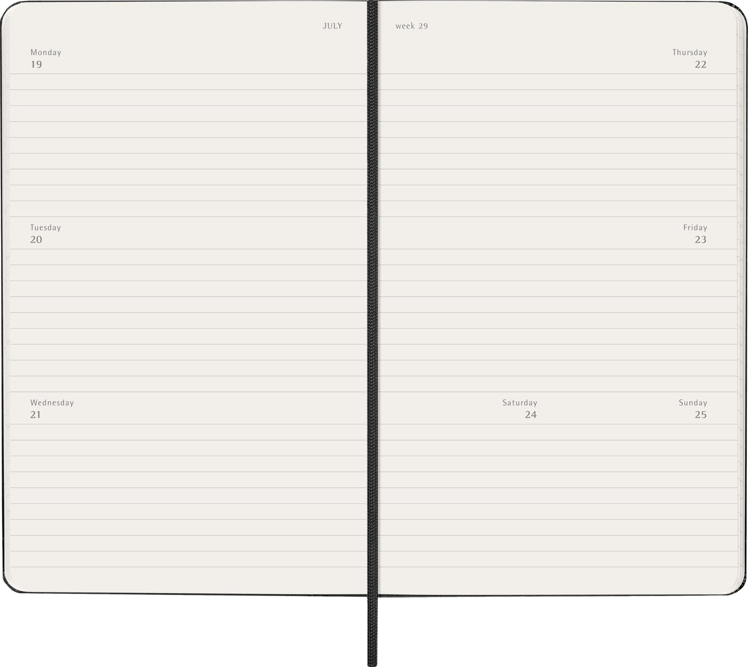 moleskine-agenda-settimanale-orizzontale-2027-large-13x21-cm-nera image 3