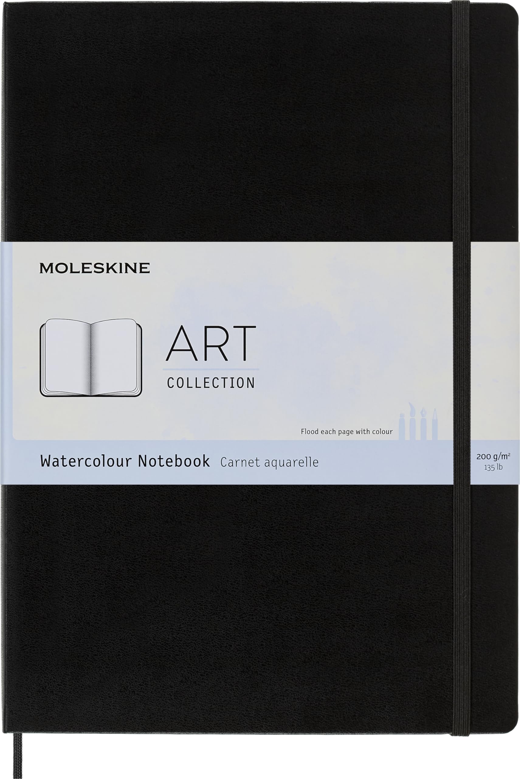 moleskine-art-watercolour-sketchbook-a4-21x29-7-cm-copertina-rigida-nera-60-pagi image 1