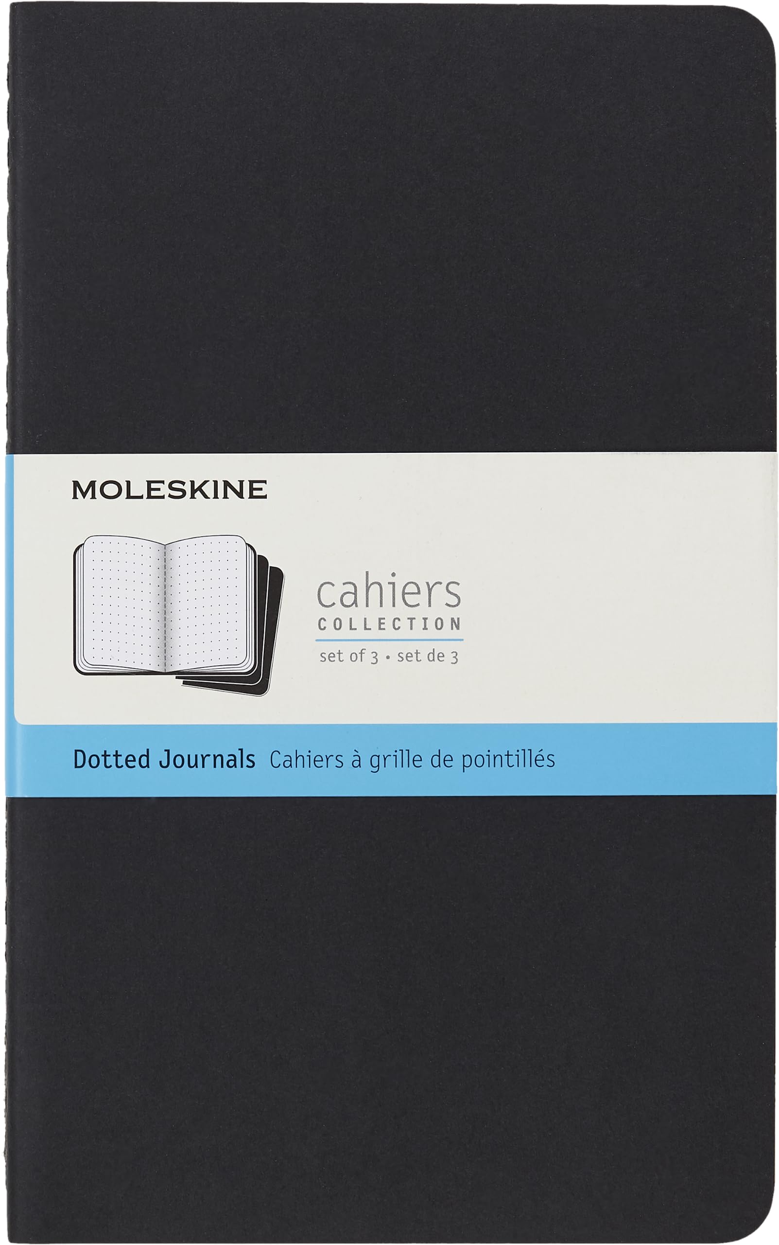 moleskine-cahier-journal-set-3-quaderni-puntinati-large-13x21-cm-nero image 1