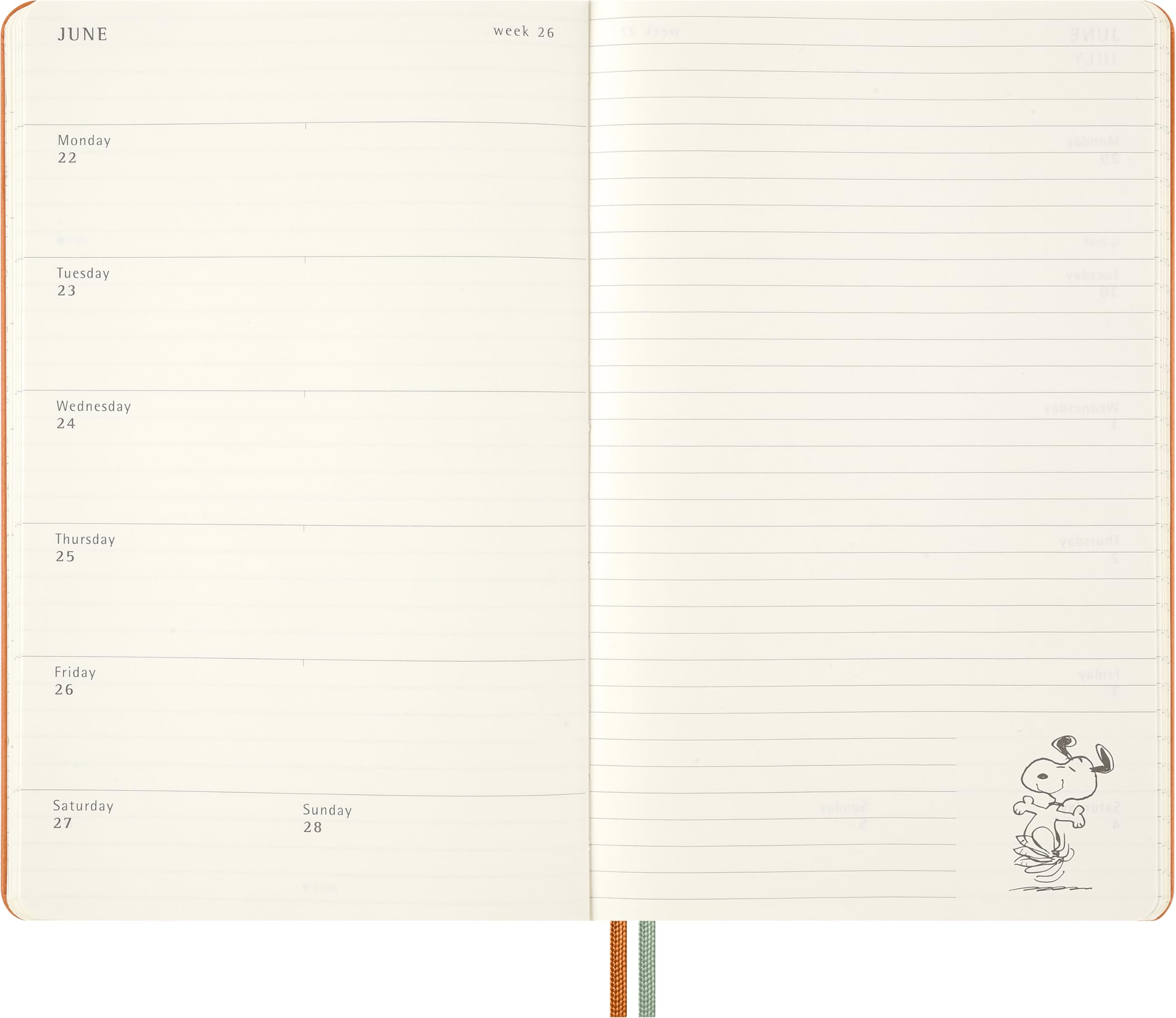 moleskine-peanuts-weekly-planner-agenda-settimanale-2026-large-13x21-cm-copertin image 6