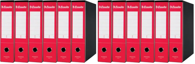 esselte-essentials-g75-registratore-protocollo-leva-dorso-8-cm-rosso-conf-6-pezz image 1
