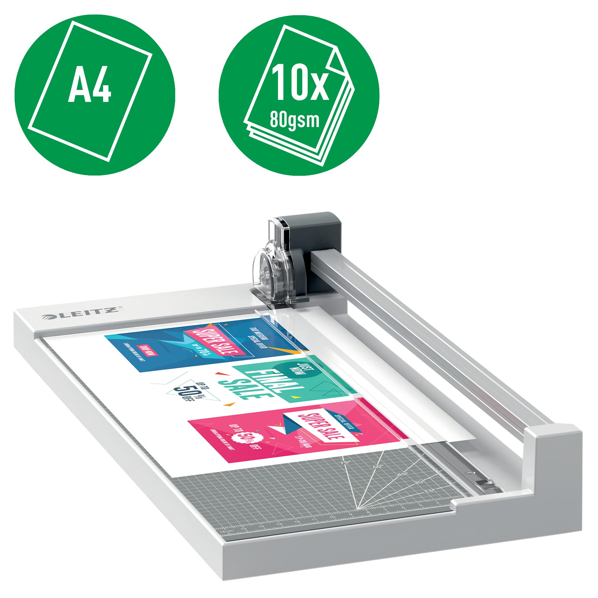 leitz-precision-taglierina-a4-a-lama-bypass-fino-a-10-fogli-305-mm image 2