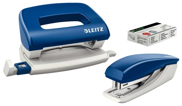 leitz-nexxt-set-perforatrice-pinzatrice-30-fogli-blu image 1