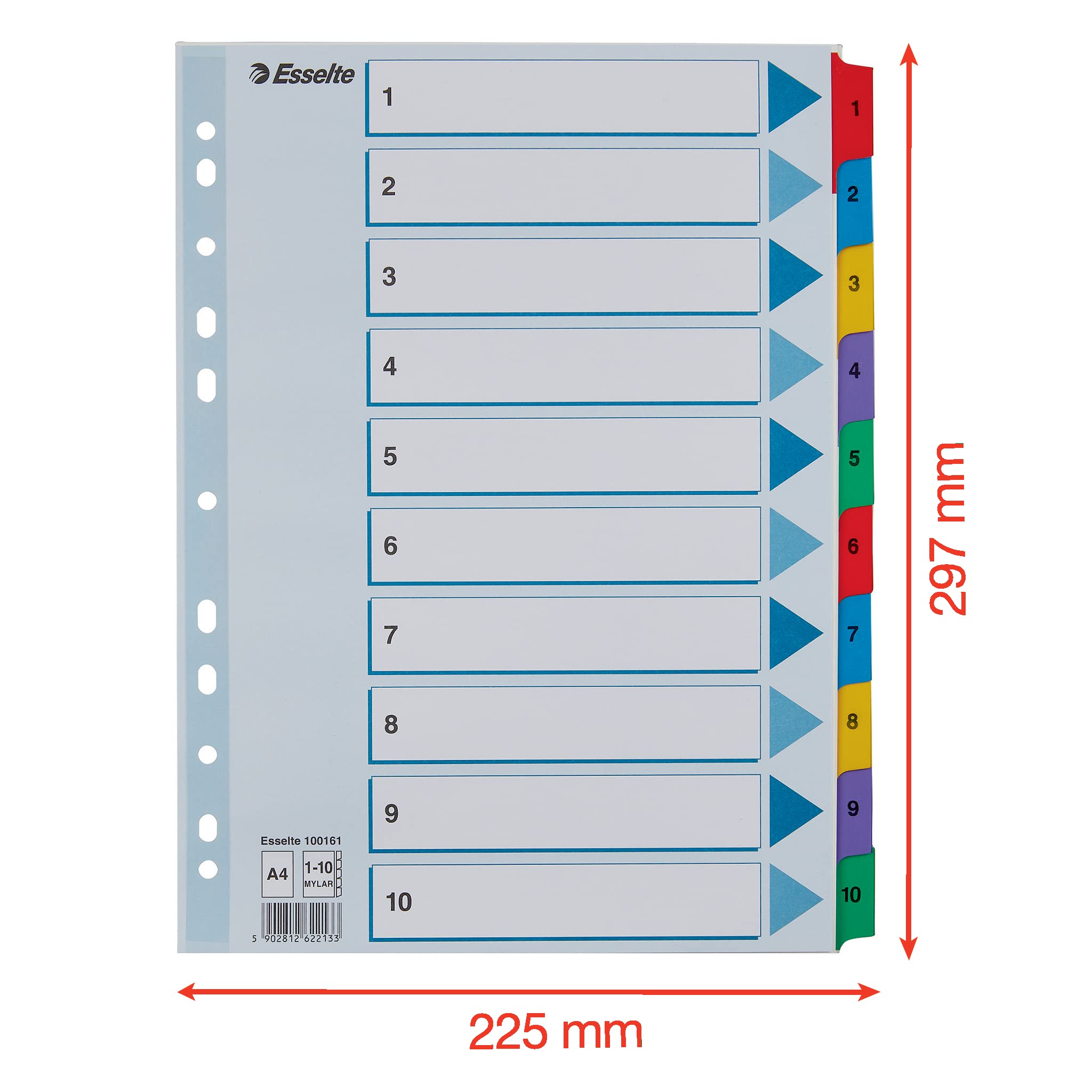 esselte-rubrica-divisori-numerati-1-10-a4-blu-100161 image 5