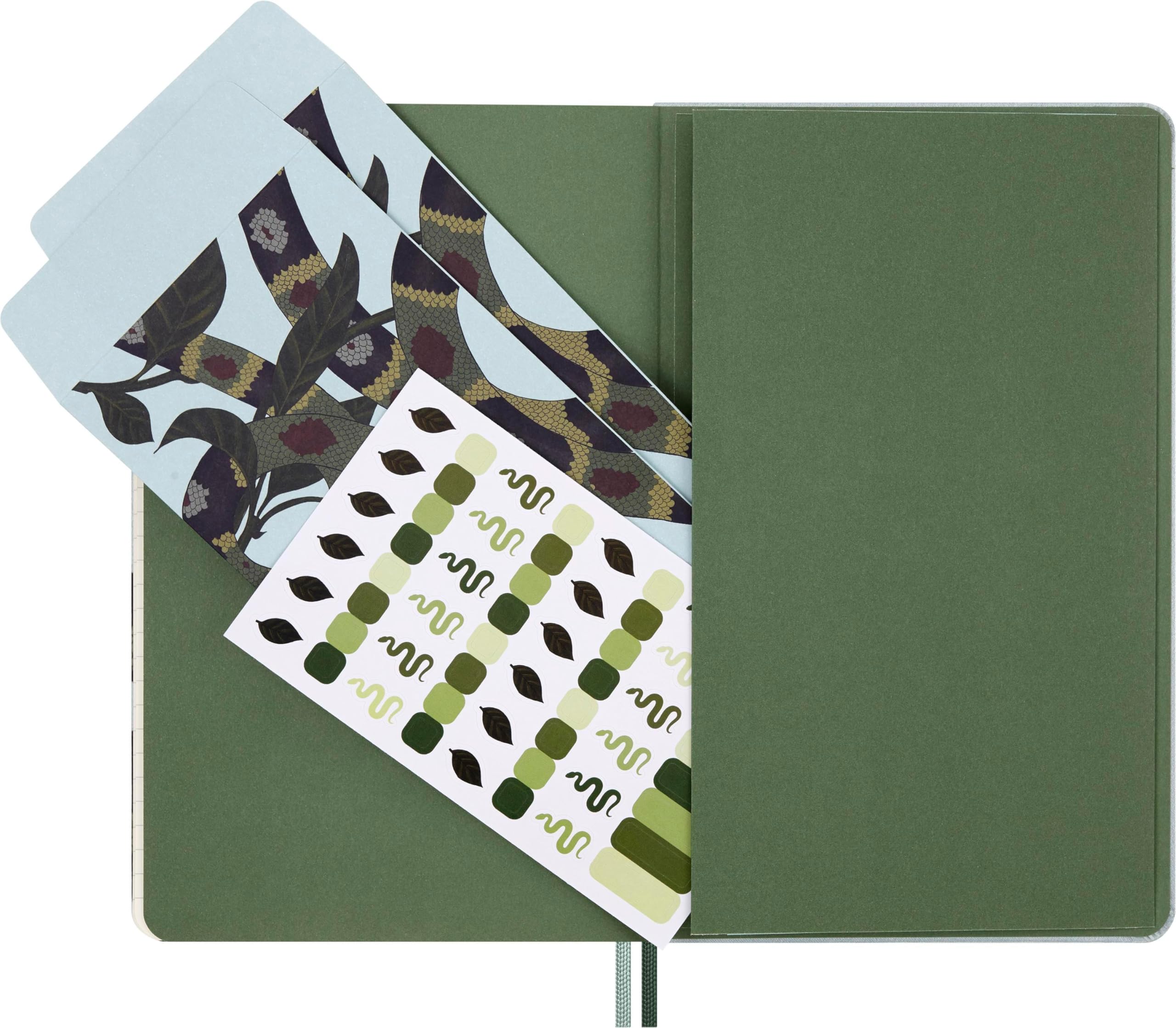 moleskine-anno-del-serpente-taccuino-large-13x21-cm-righe-design-foglie-copertin image 5