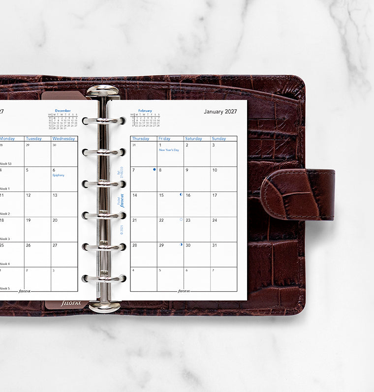 filofax-calendario-1-mese-su-2-pagine-pocket-2027-inglese image 2
