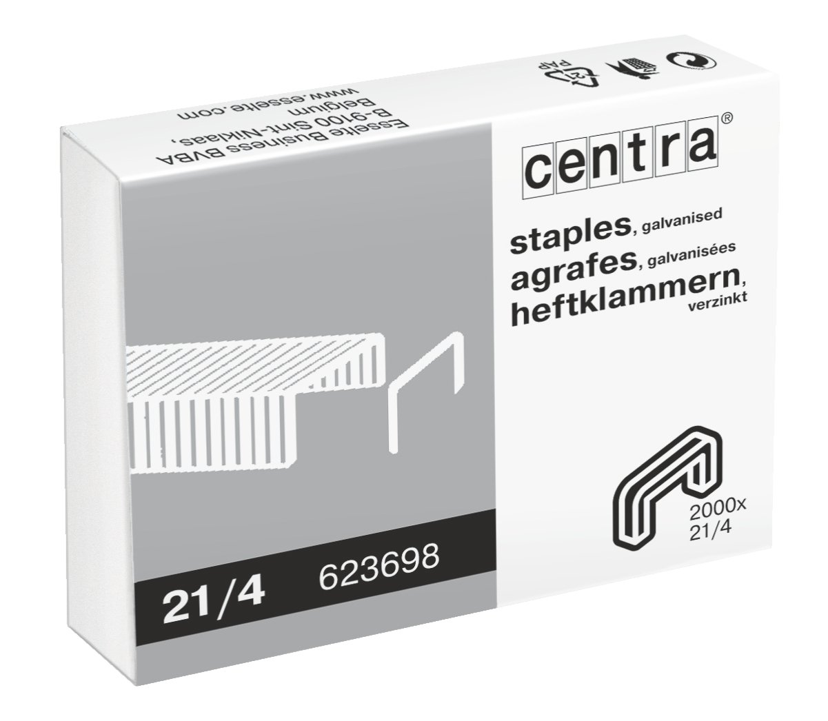 esselte-centra-punti-metallici-21-4-n-8-per-cucitrice-confezione-2000-pezzi-6236 image 1